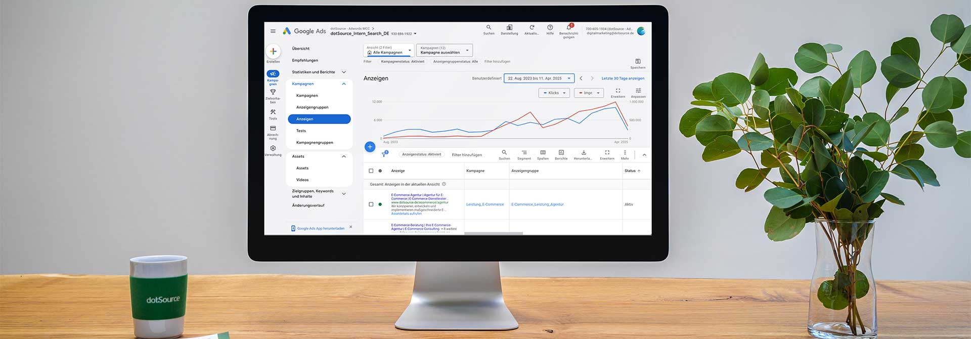 SEA-Agentur, SEA Beratung & Ausschnitt von Google Ads