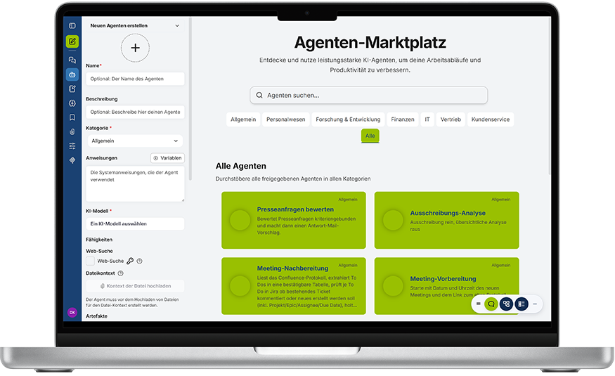 Agenten in der dotSource KI-Plattform