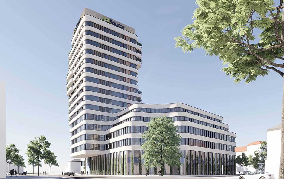 Visualisierung des dotSource Campus von hinten