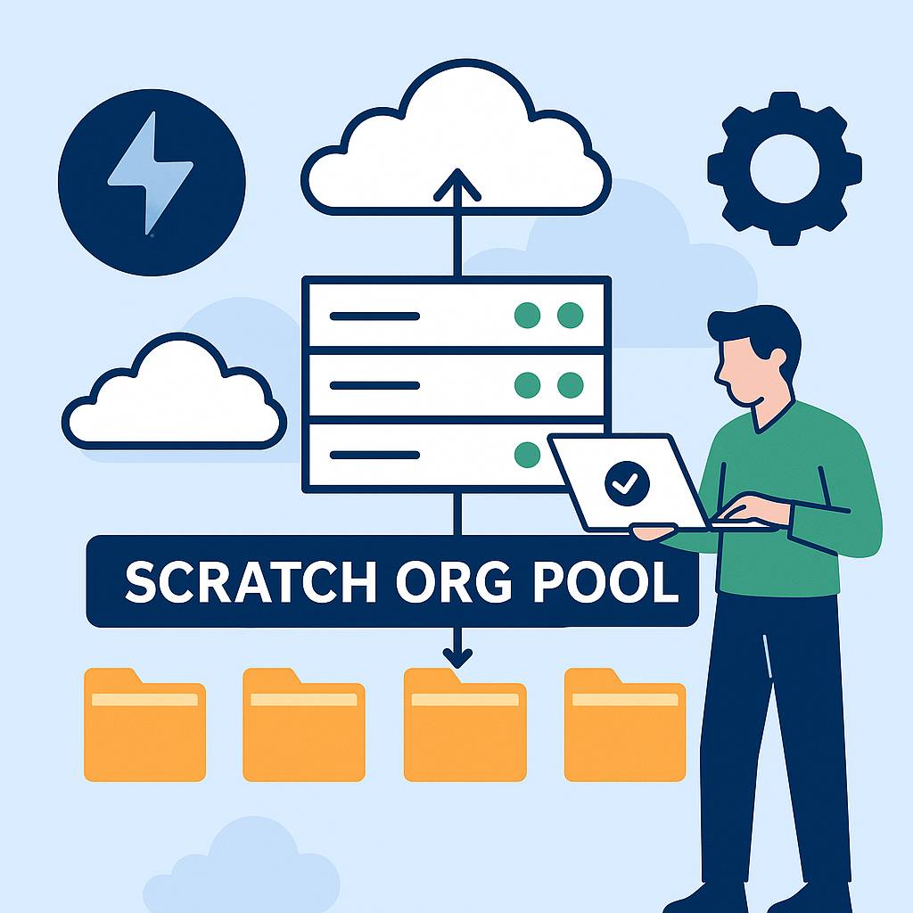 Illustration: Schneller entwickeln mit dem automatisierten Scratch Org Pool