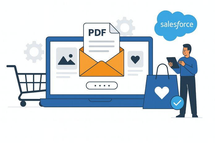 Illustration: PDF-Generierung im B2C-E-Commerce mit Salesforce